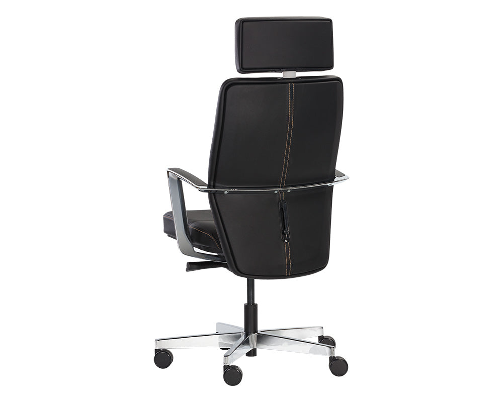 Dennison Office Chair - Black Leather
