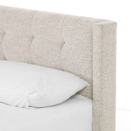 Newhall Bed-Plushtone Linen-Queen by Four Hands