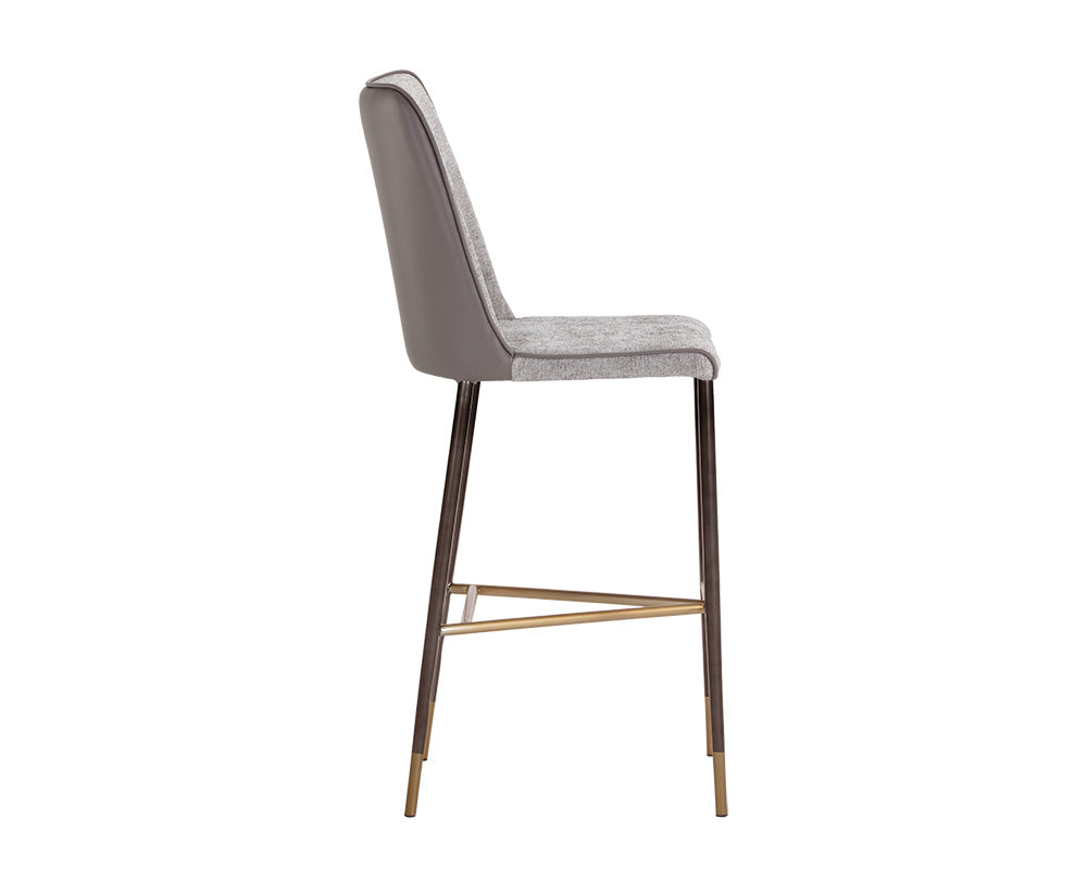 Klaus Barstool - Gunmetal - Flint Grey / Napa Taupe