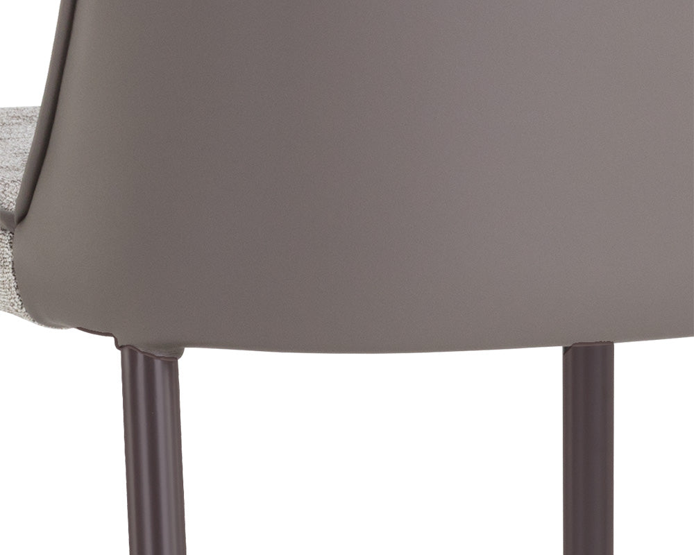 Klaus Barstool - Gunmetal - Flint Grey / Napa Taupe