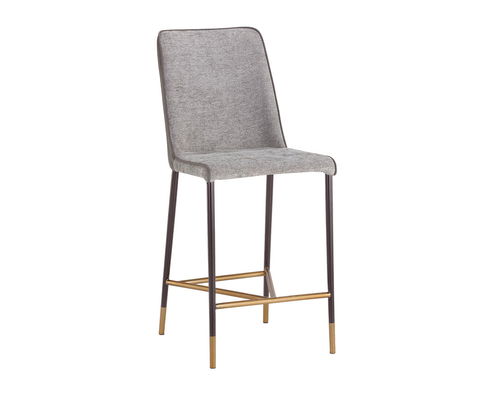 Klaus Counter Stool - Gunmetal - Flint Grey / Napa Taupe