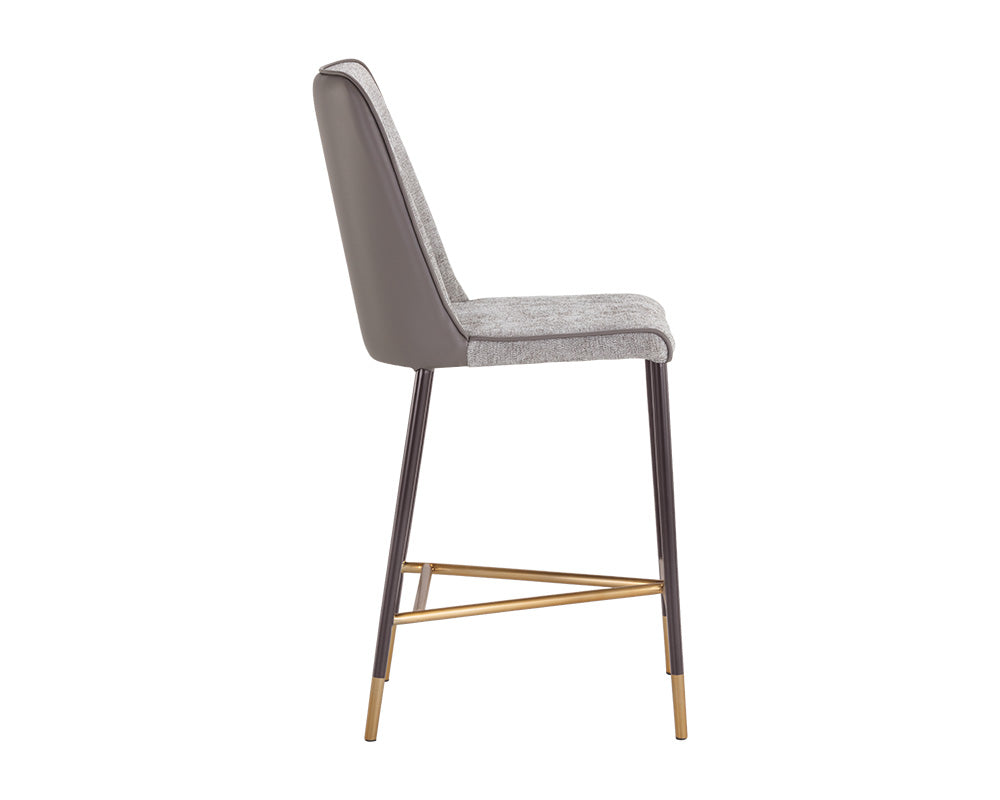 Klaus Counter Stool - Gunmetal - Flint Grey / Napa Taupe