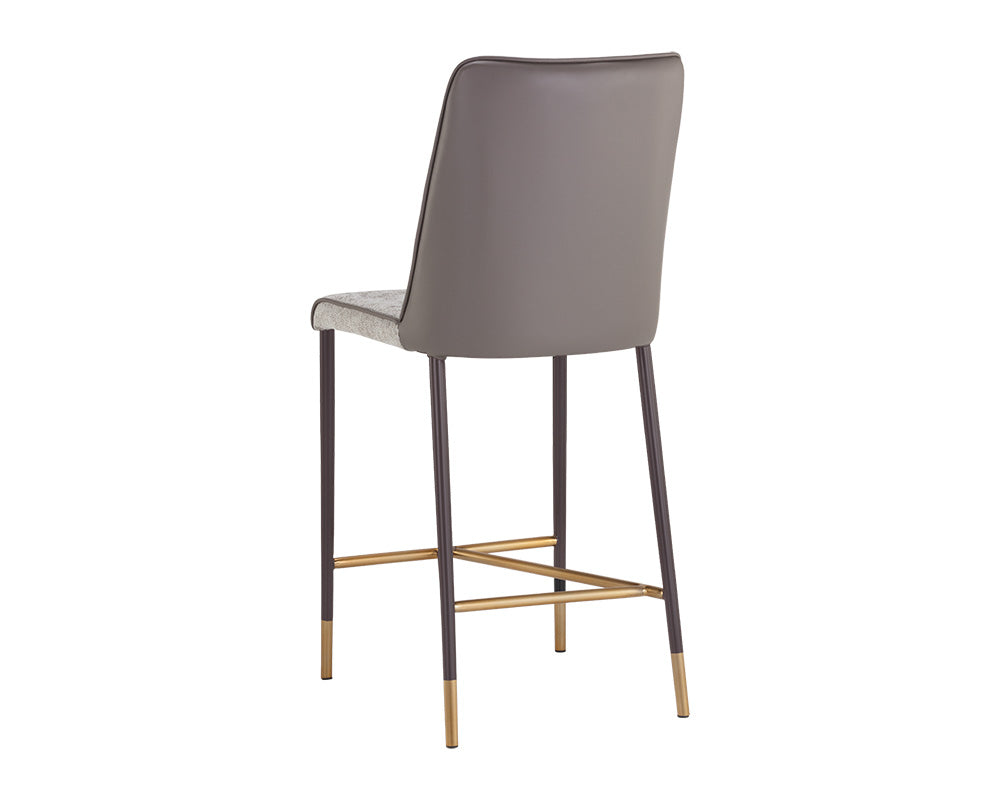 Klaus Counter Stool - Gunmetal - Flint Grey / Napa Taupe