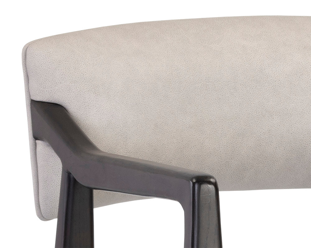 Keagan Counter Stool - Saloon Light Grey Leather