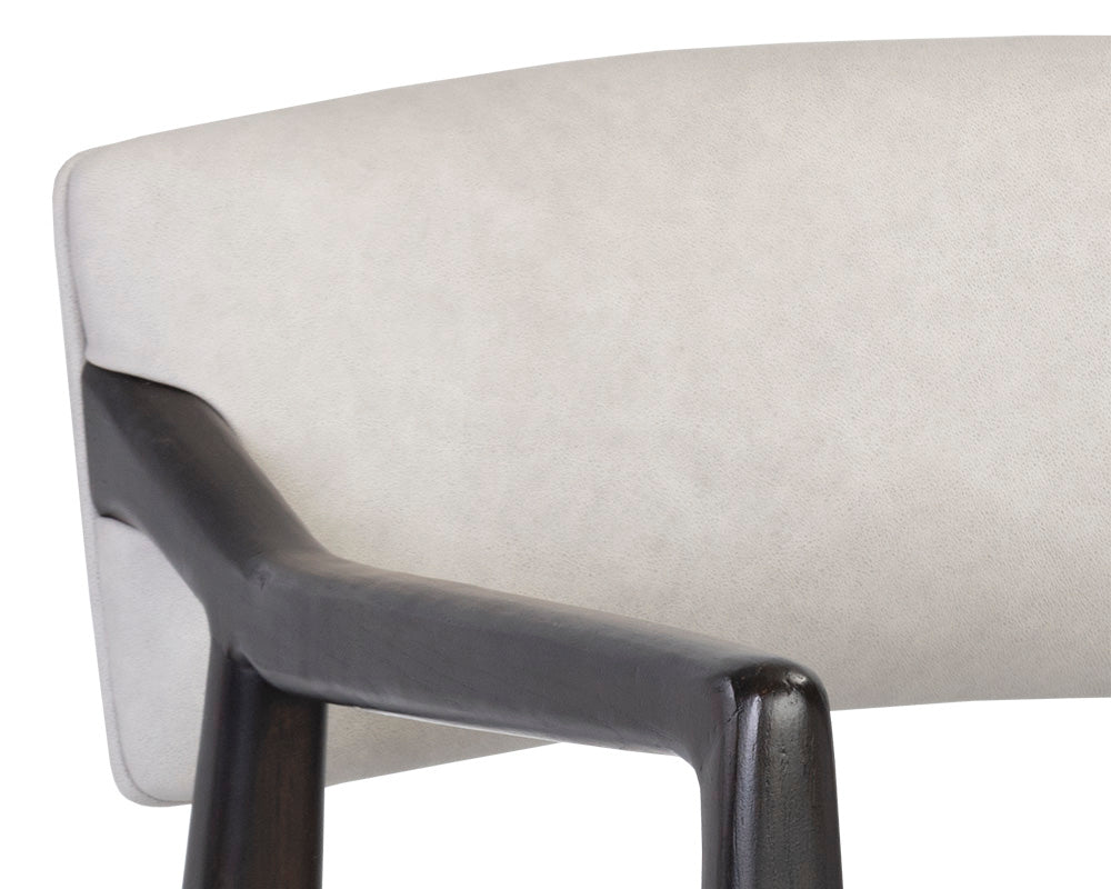 Keagan Lounge Chair - Saloon Light Grey Leather