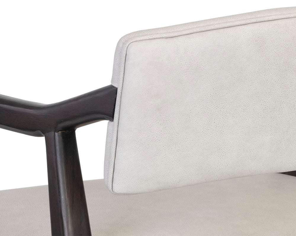 Keagan Lounge Chair - Saloon Light Grey Leather