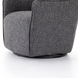 Kimble Swivel Chair-Bristol Charcoal