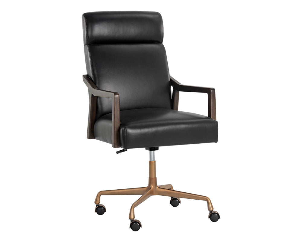 Collin Office Chair - Cortina Black Leather
