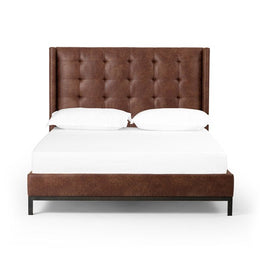 Newhall Bed-55"-Vintage Tobacco-Queen by Four Hands