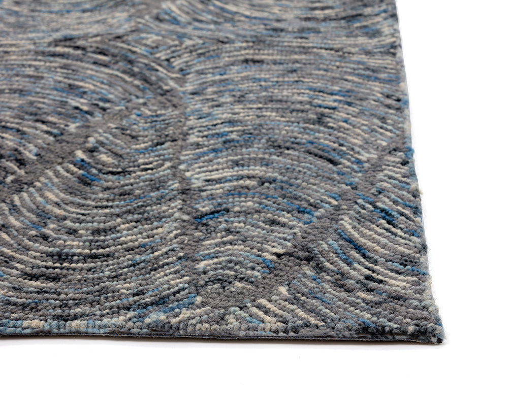 Corfu Hand-Tufted  Rug - Blue / Charcoal  - 8' X 10'