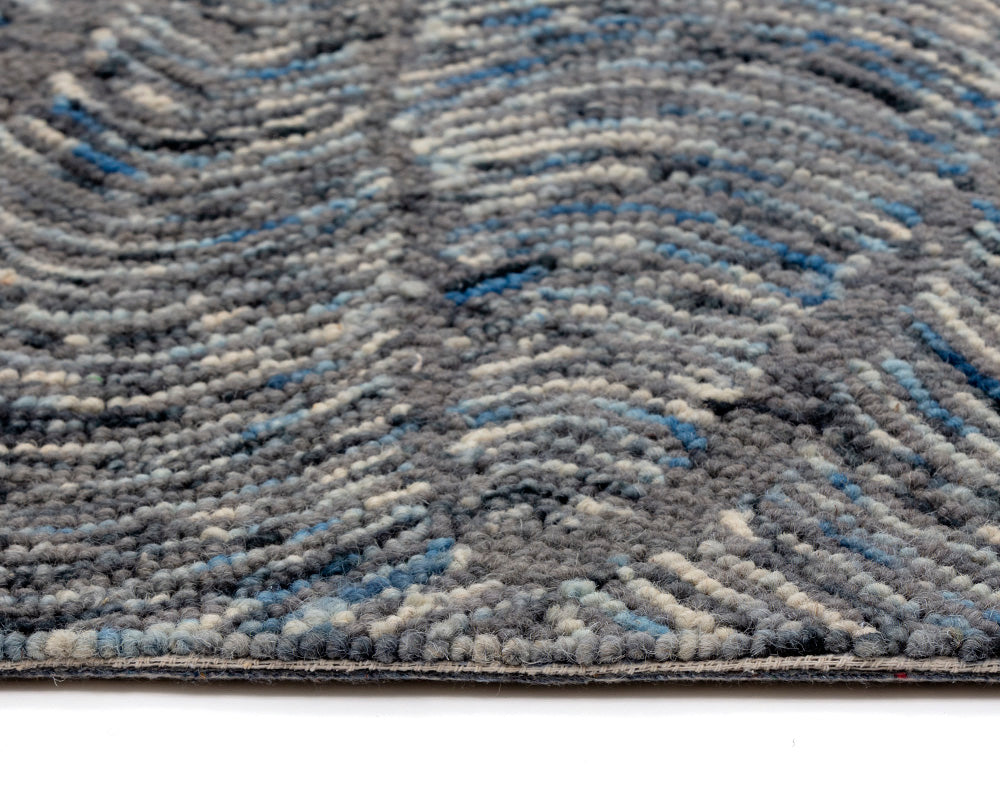 Corfu Hand-Tufted  Rug - Blue / Charcoal  - 8' X 10'