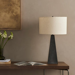 Leander Table Lamp-Pewter