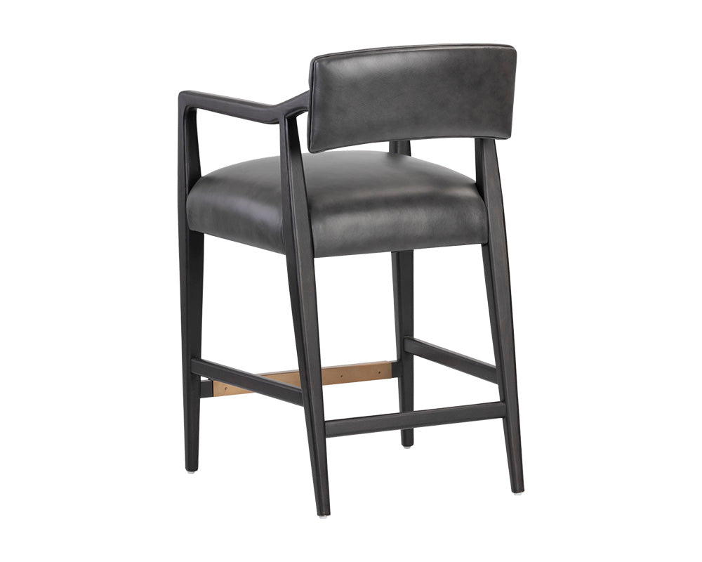 Keagan Counter Stool - Brentwood Charcoal Leather