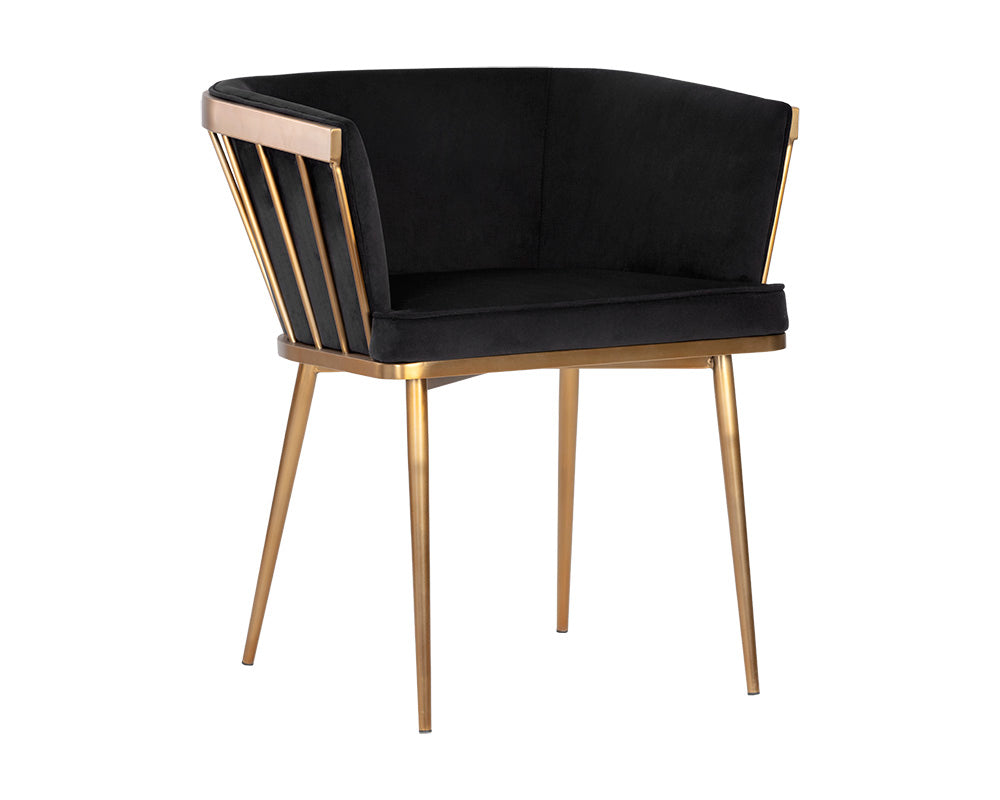 Caily Dining Armchair - Abbington Black