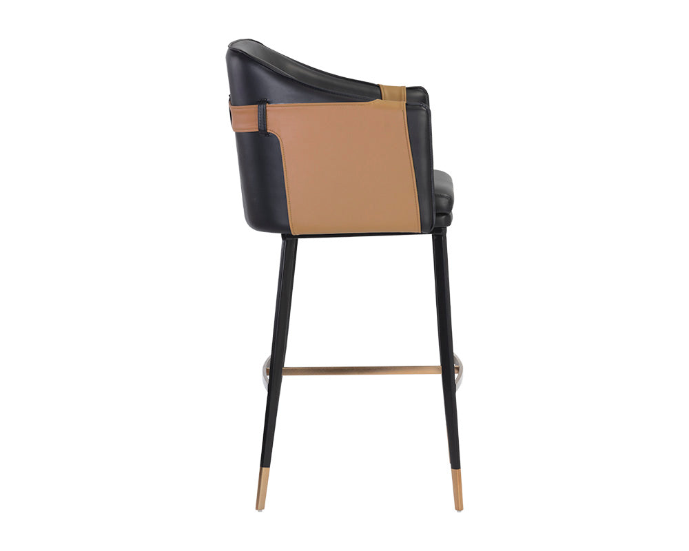 Carter Barstool - Napa Black / Napa Cognac