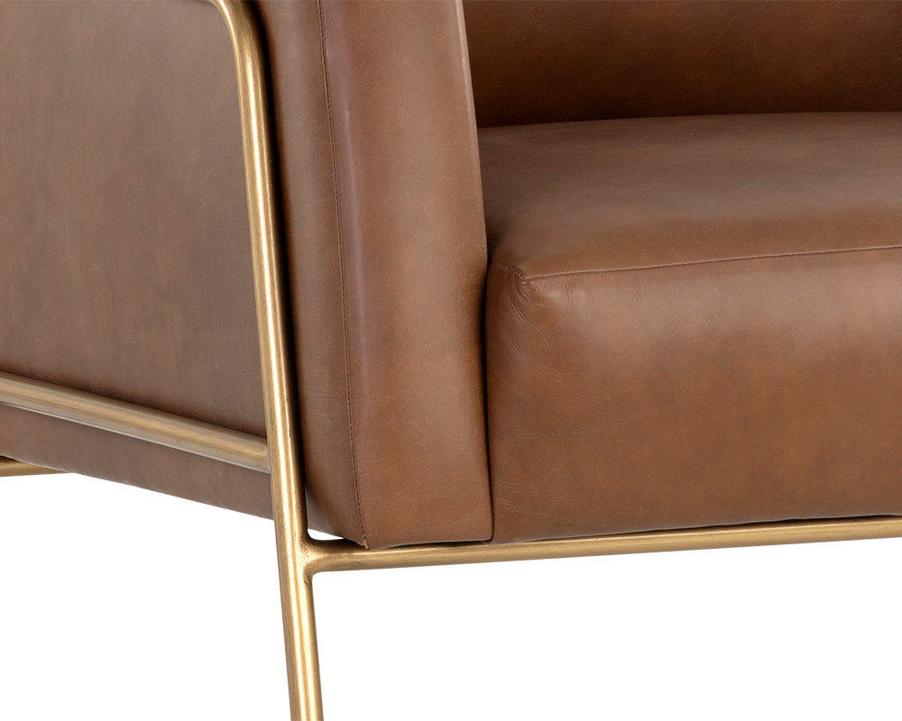 Cybil Lounge Chair - Vintage Caramel Leather