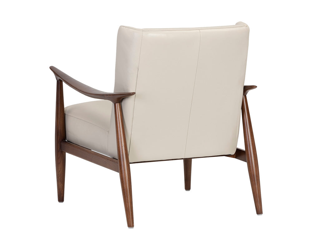 Azella Lounge Chair - Manchester Stone Leather