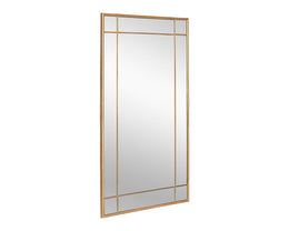 Pasadena Floor Mirror - Brass