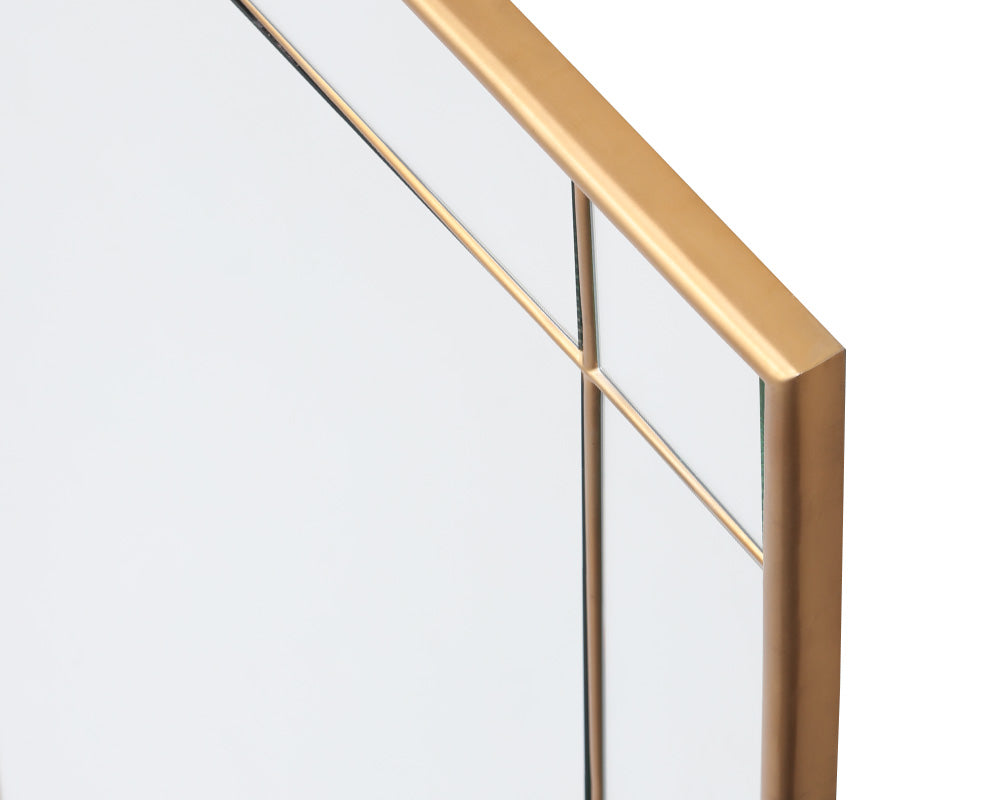 Pasadena Floor Mirror - Brass