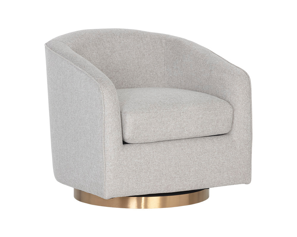 Hazel Swivel Lounge Chair - Belfast Heather Grey