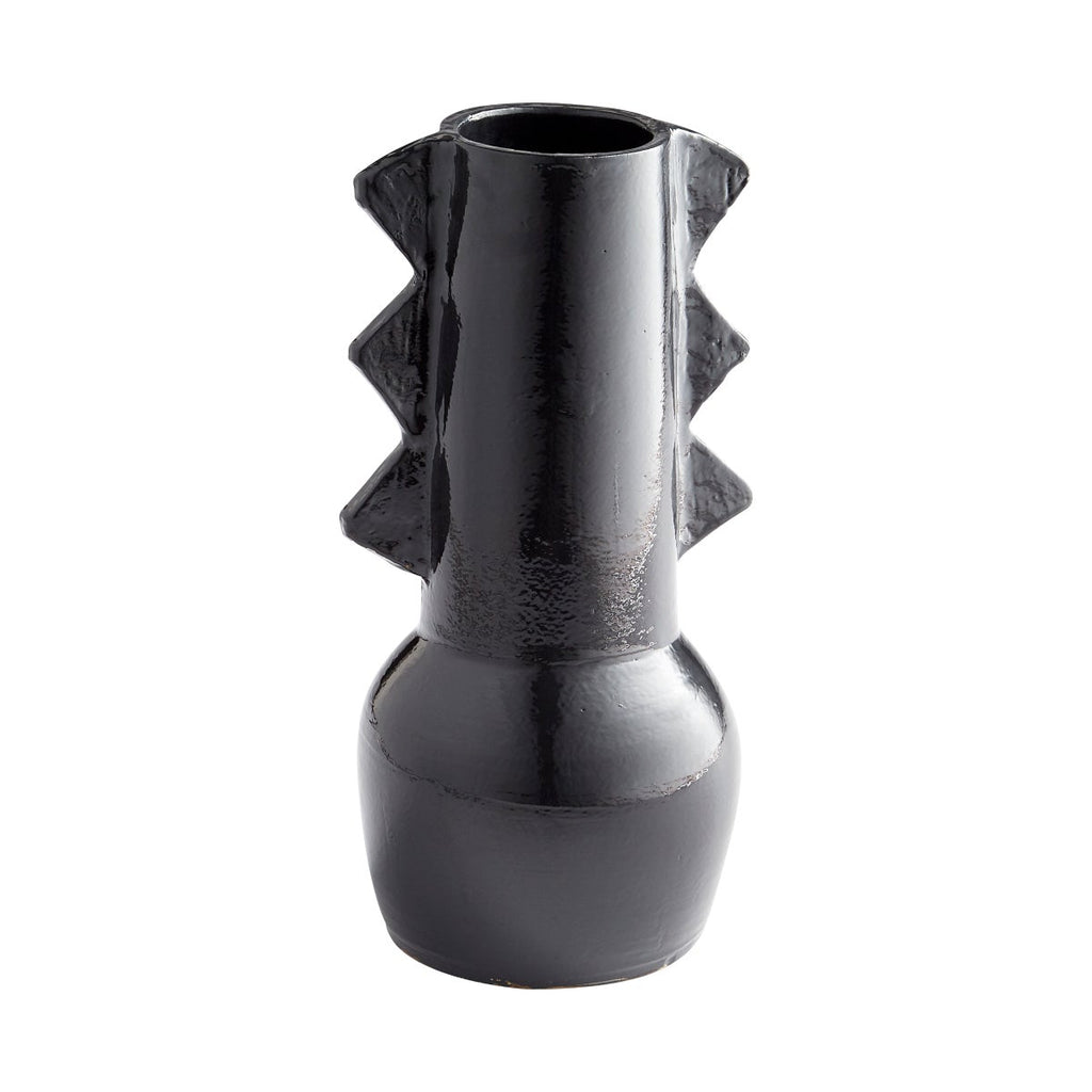 Pottery Vase, Black-Medium