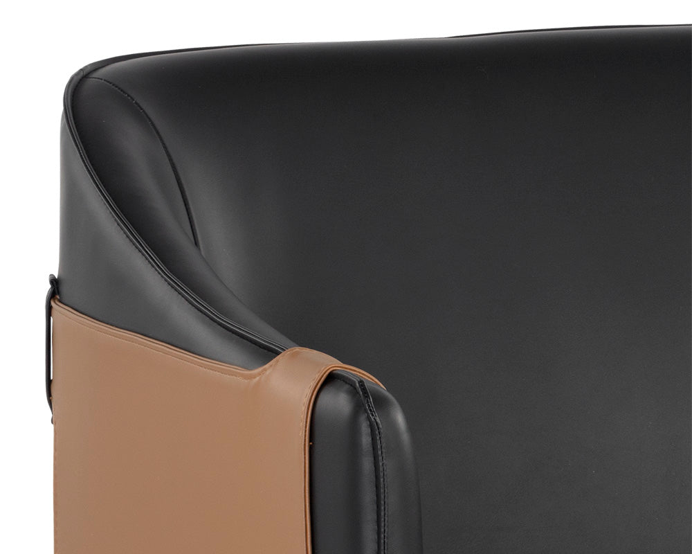 Carter Lounge Chair - Napa Black / Napa Cognac