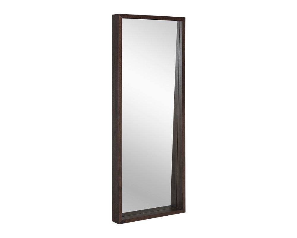 Fresno Floor Mirror - Narrow - Dark Brown