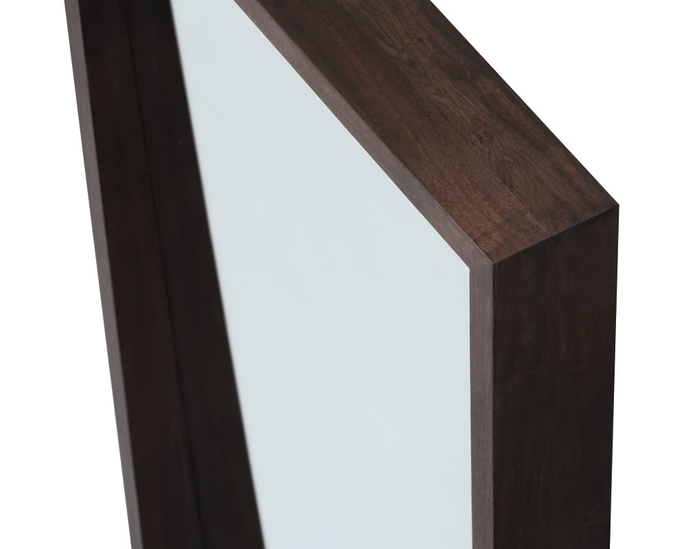 Fresno Floor Mirror - Narrow - Dark Brown