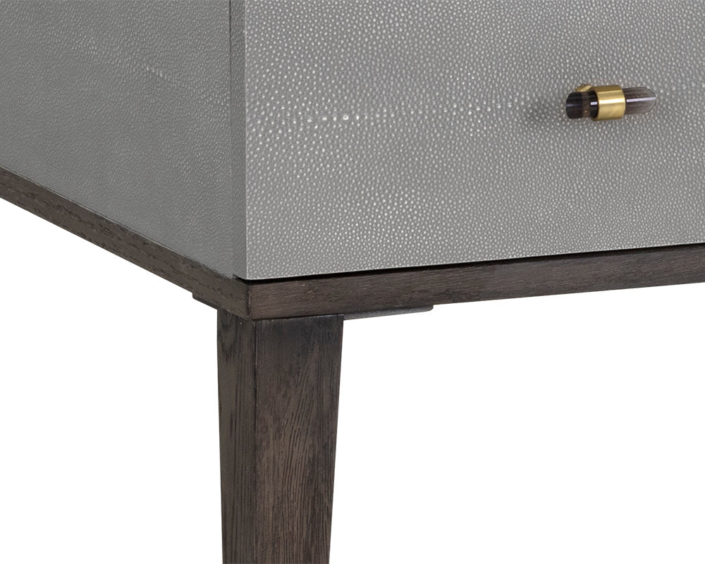 Pattinson Desk - Dark Brown - Grey Shagreen