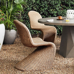 Portia Outdoor Dining Chair-Vintage Natural by Four Hands