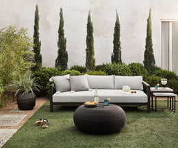 Sonoma Outdoor Sofa-88"-Bronze/Stone Grey by Four Hands