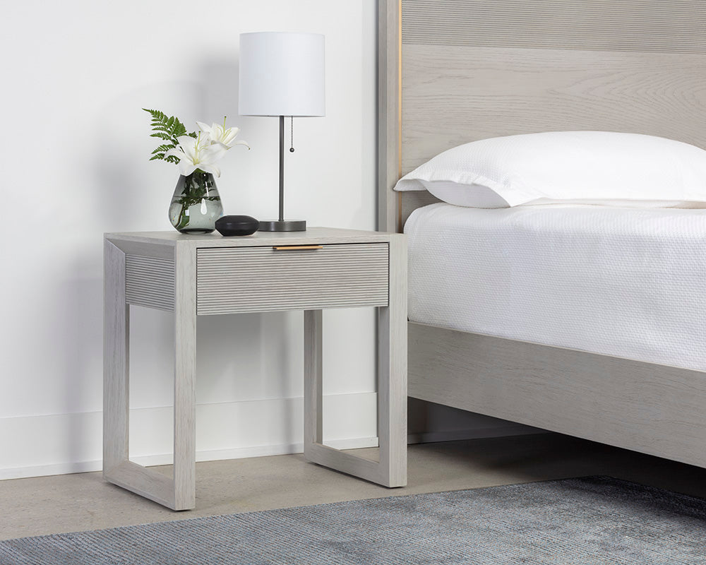 Cordoba Nightstand - Pearl River Grey