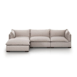 Westwood 3 Piece Sectional with Ottoman-Bayside Pebble by Four Hands