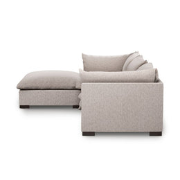 Westwood 3 Piece Sectional with Ottoman-Bayside Pebble