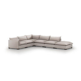 Westwood 5 Piece Sectional with Ottoman-Bayside Pebble