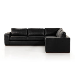 Colt 3 Piece Sectional, No Ottoman-Heirloom Black by Four Hands