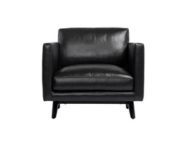 Rogers Armchair - Cortina Black Leather