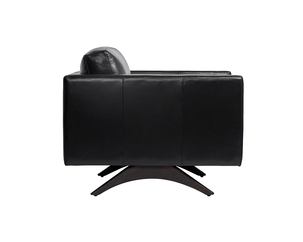 Rogers Armchair - Cortina Black Leather