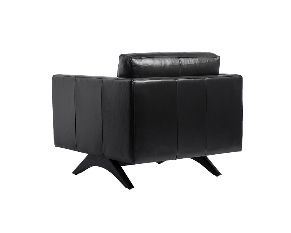 Rogers Armchair - Cortina Black Leather