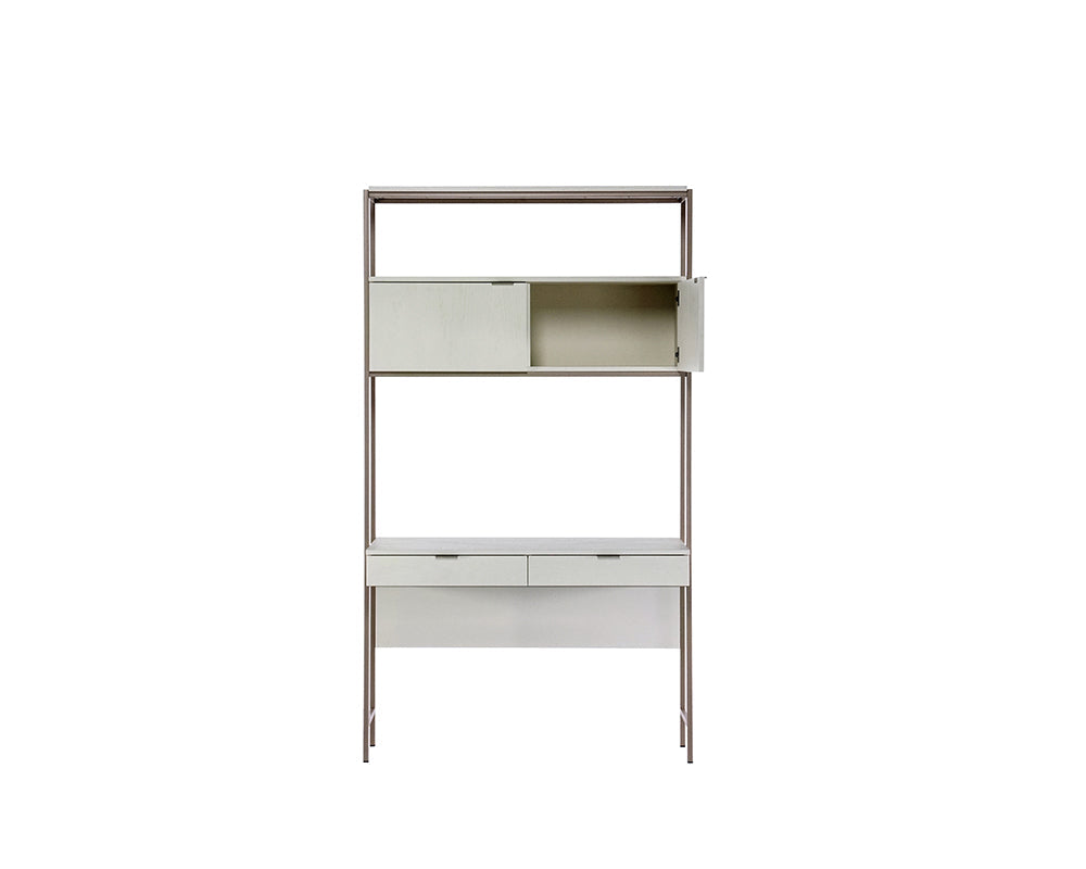 Ambrose Modular Wall Desk - Champagne Gold - Cream