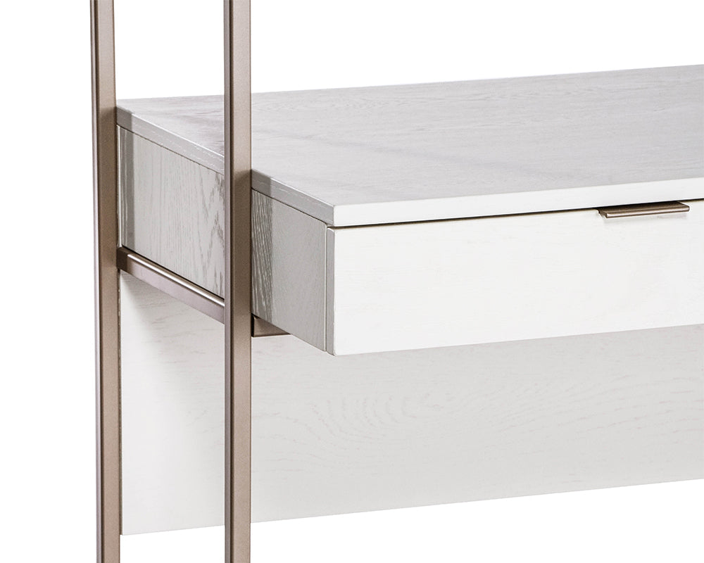 Ambrose Modular Wall Desk - Champagne Gold - Cream