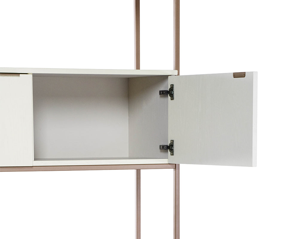 Ambrose Modular Wall Desk - Champagne Gold - Cream