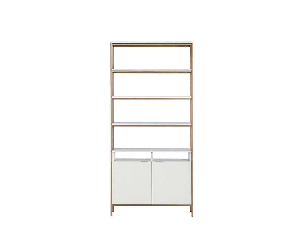 Ambrose Modular Bookcase - Large - Champagne Gold - Cream