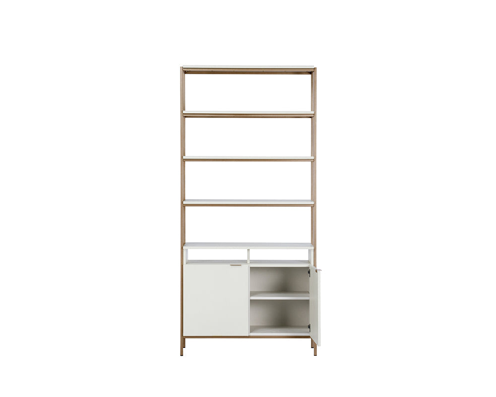 Ambrose Modular Bookcase - Large - Champagne Gold - Cream