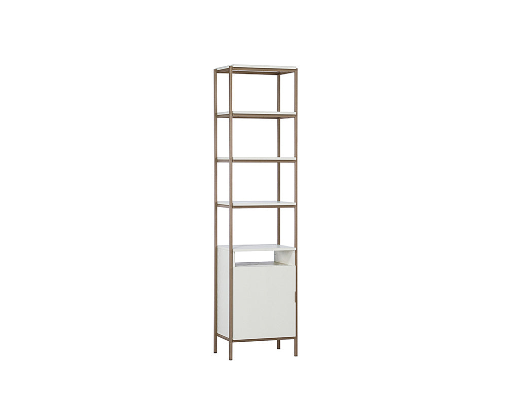 Ambrose Modular Bookcase - Small - Champagne Gold - Cream