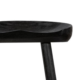 Barrett Stool-Matte Black Parawood-Counter by Four Hands