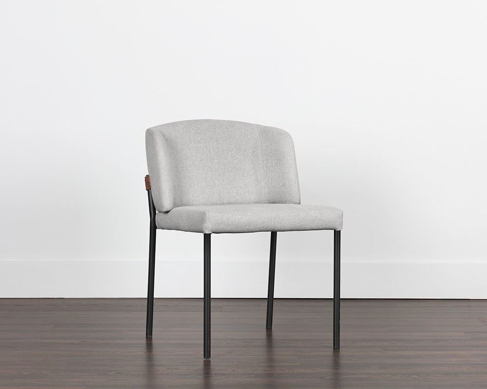 Pearce Dining Chair - Light Grey / Bravo Cognac