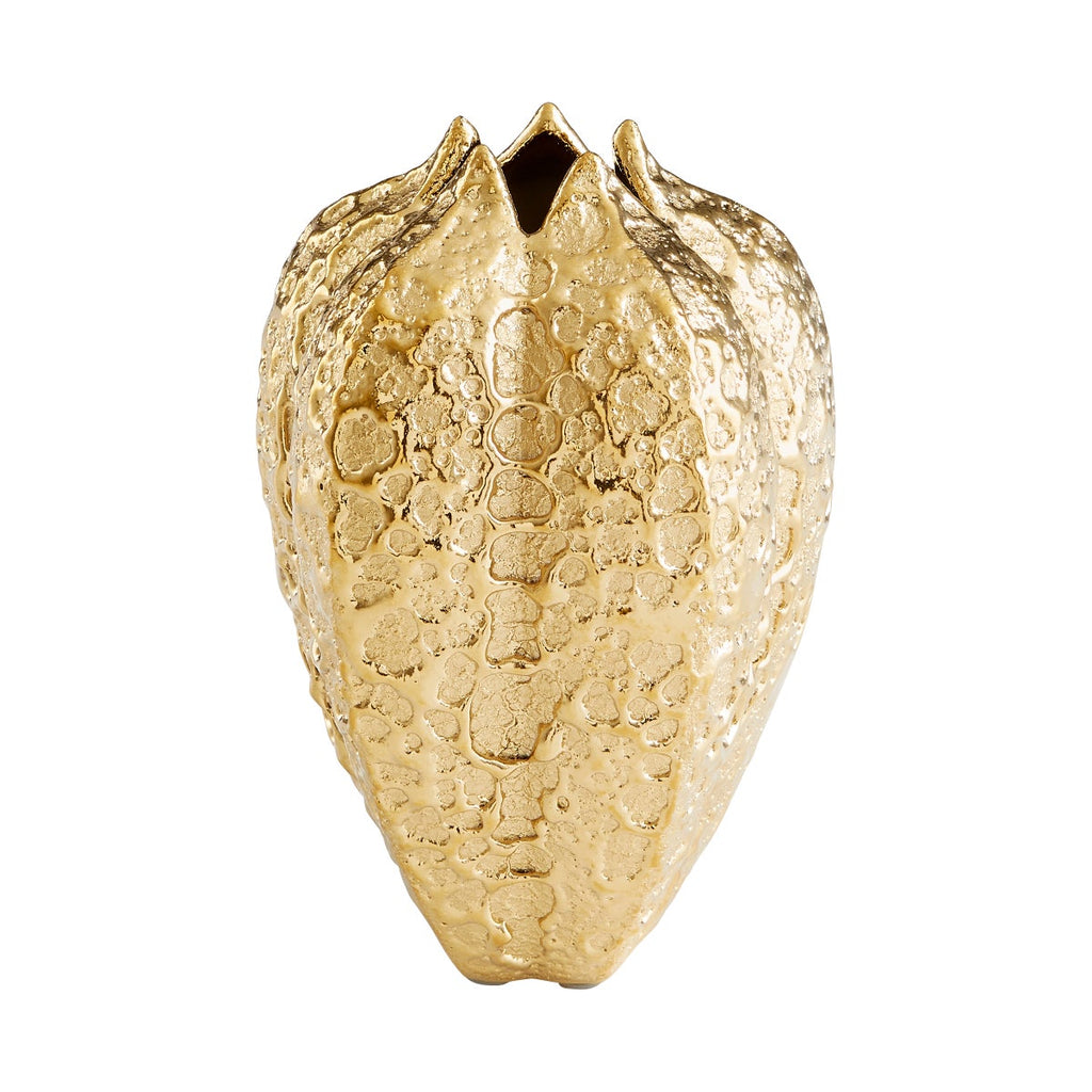 Pores Vase, Gold -Medium