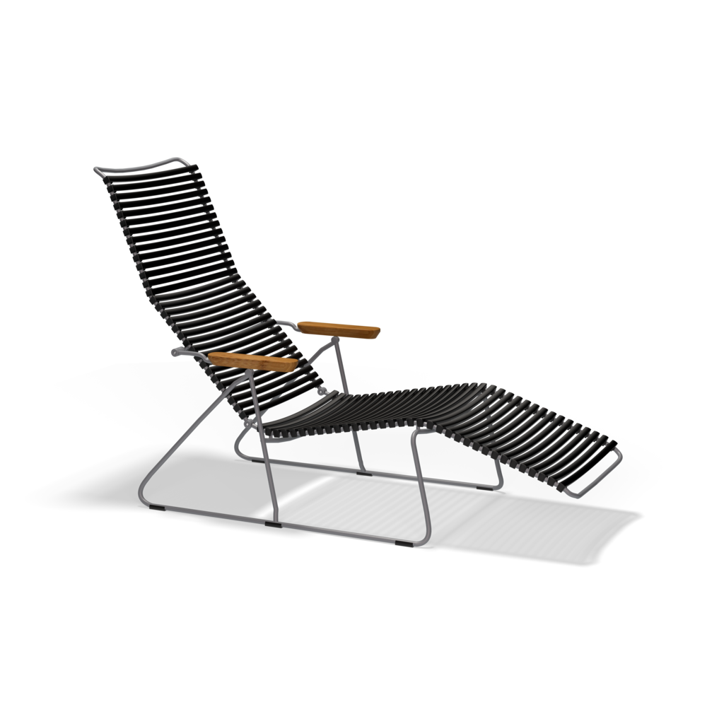 Click Sunlounger - Black, Set of 2