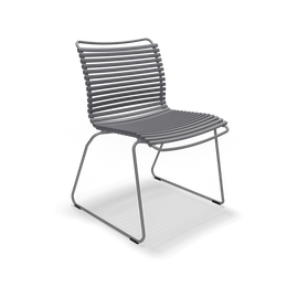 Click Dining Chair Without Armrest - Dark Grey, Set of 2